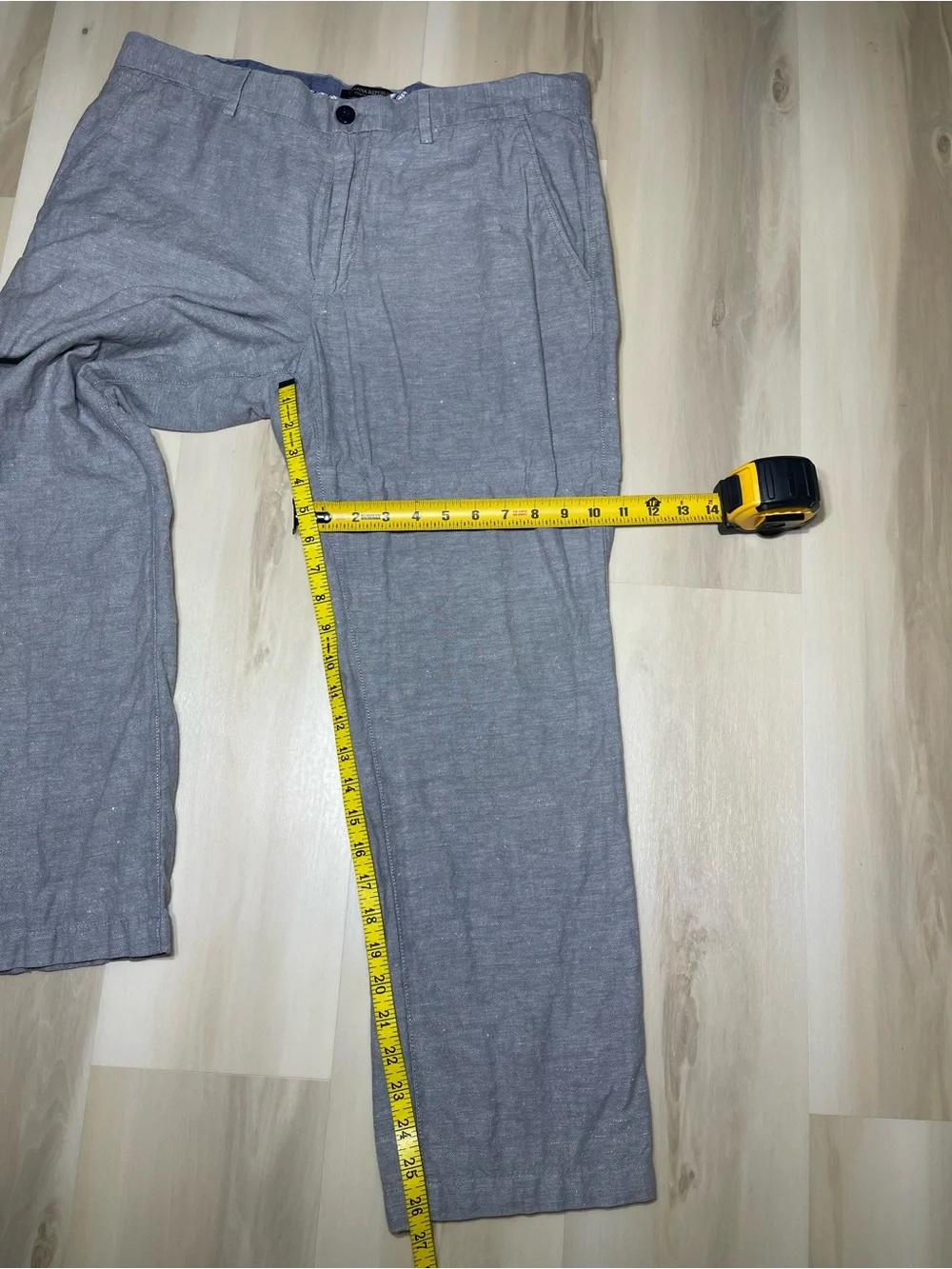 Banana Republic Linen Blend Chino Men’s Sz 35X30 Grey Kentfield Straight Leg